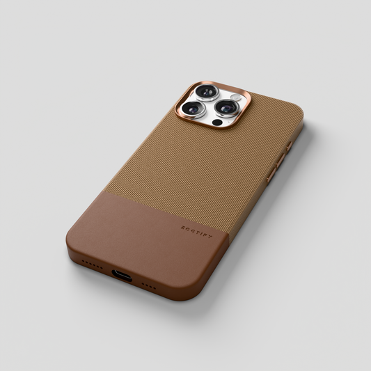 ForgeCraft – Dessert Vintage Leather Grip Case for iPhone 16 pro max