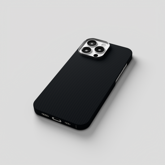 StealthForm – Black Kevlar Shield MagSafe Case for iPhone 16 pro