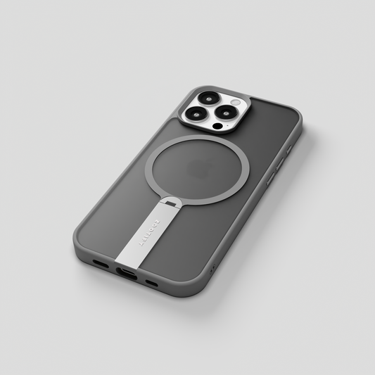 FroStand – Titanium Grey Matte MagSafe T-Stand Case for iPhone 16 pro