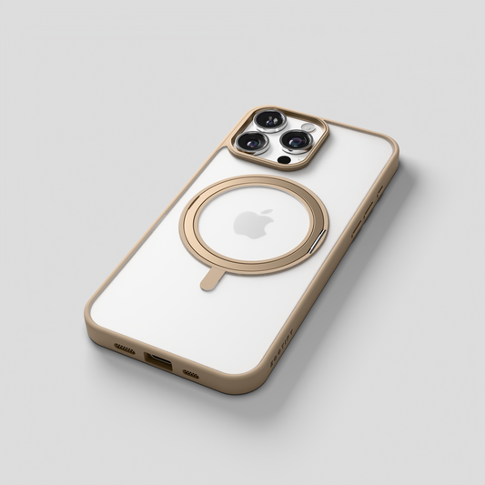 Orbit Grip – Dessert 360° Tactile O-Stand Clear transparent Case for iPhone 16 pro max