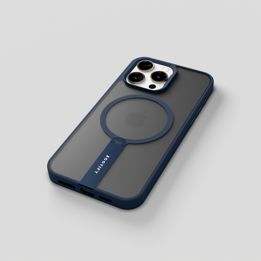 FroStand – Blue Matte MagSafe T-Stand Case for iPhone 15 pro max