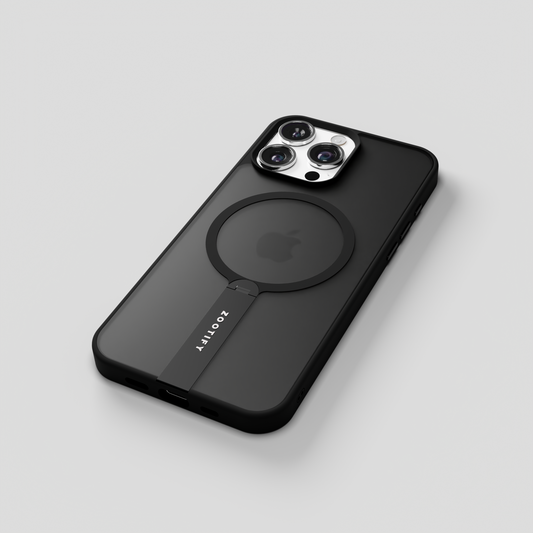FroStand – Black Matte MagSafe T-Stand Case for iPhone 16 pro max