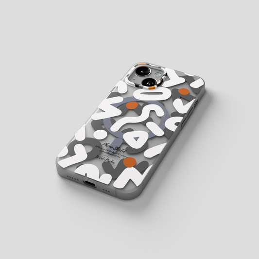 NeoWave – Unique Double-layer Print Frosted MagSafe Phone Cover for iPhone 15