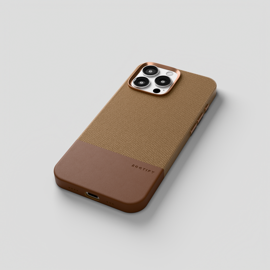 ForgeCraft – Dessert Vintage Leather Grip Case for iPhone 16 pro
