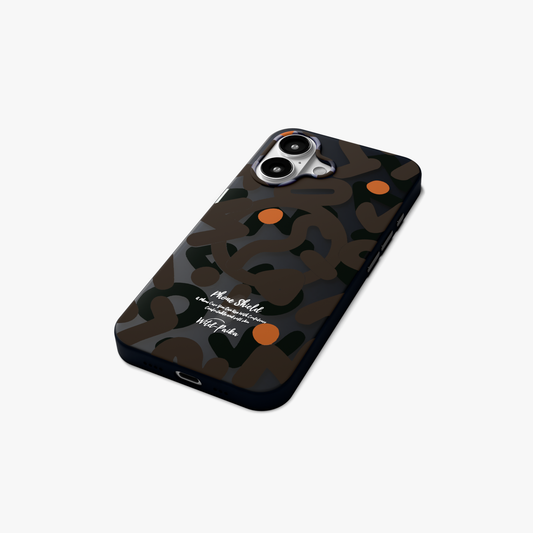 NeoWave – Black Double-layer Print Frosted MagSafe Phone Cover for iPhone 16