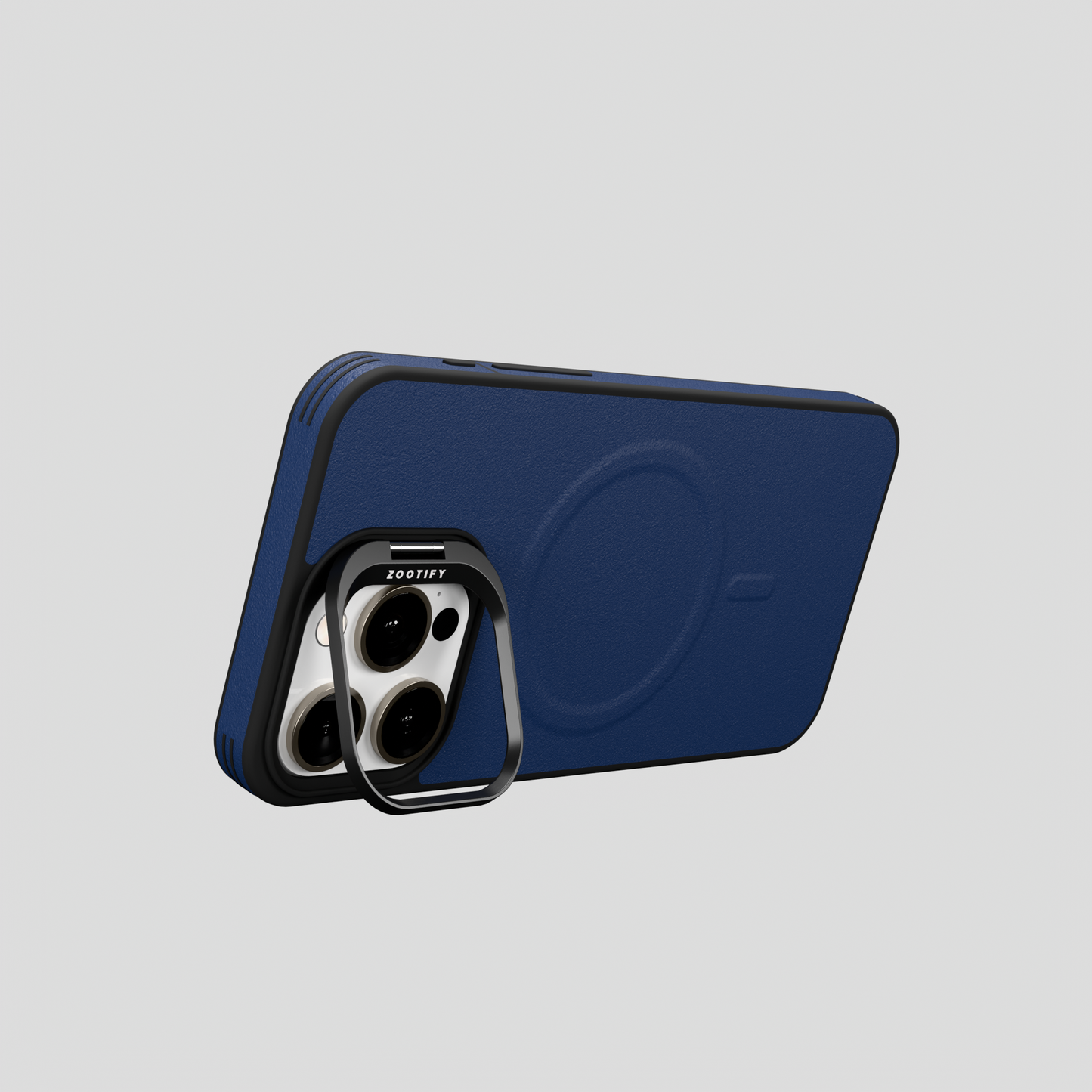 PrimoEdge – Blue Luxe Leather design Magsafe case for iPhone 15 pro max