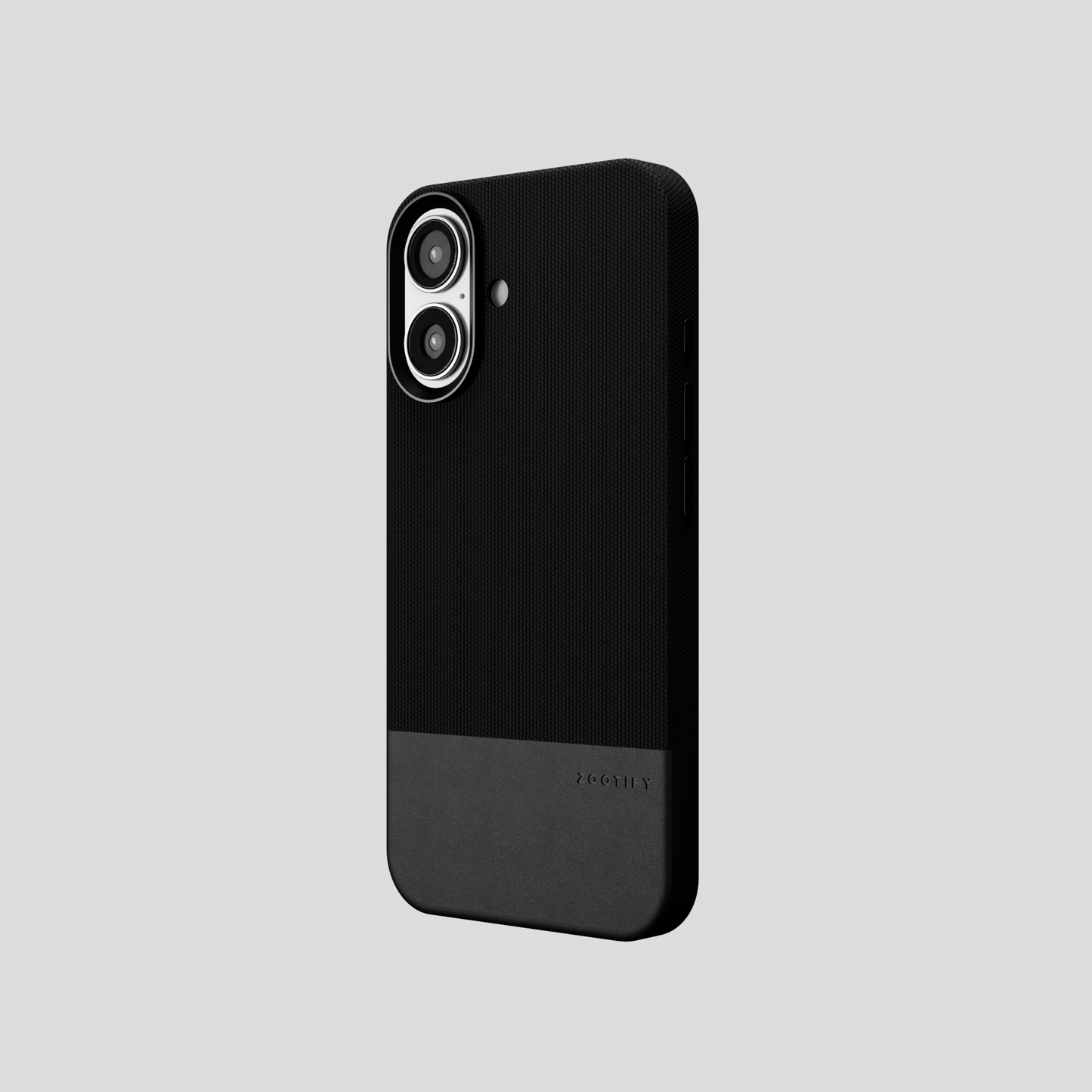 ForgeCraft – Black Vintage Leather Grip Case for iPhone 16