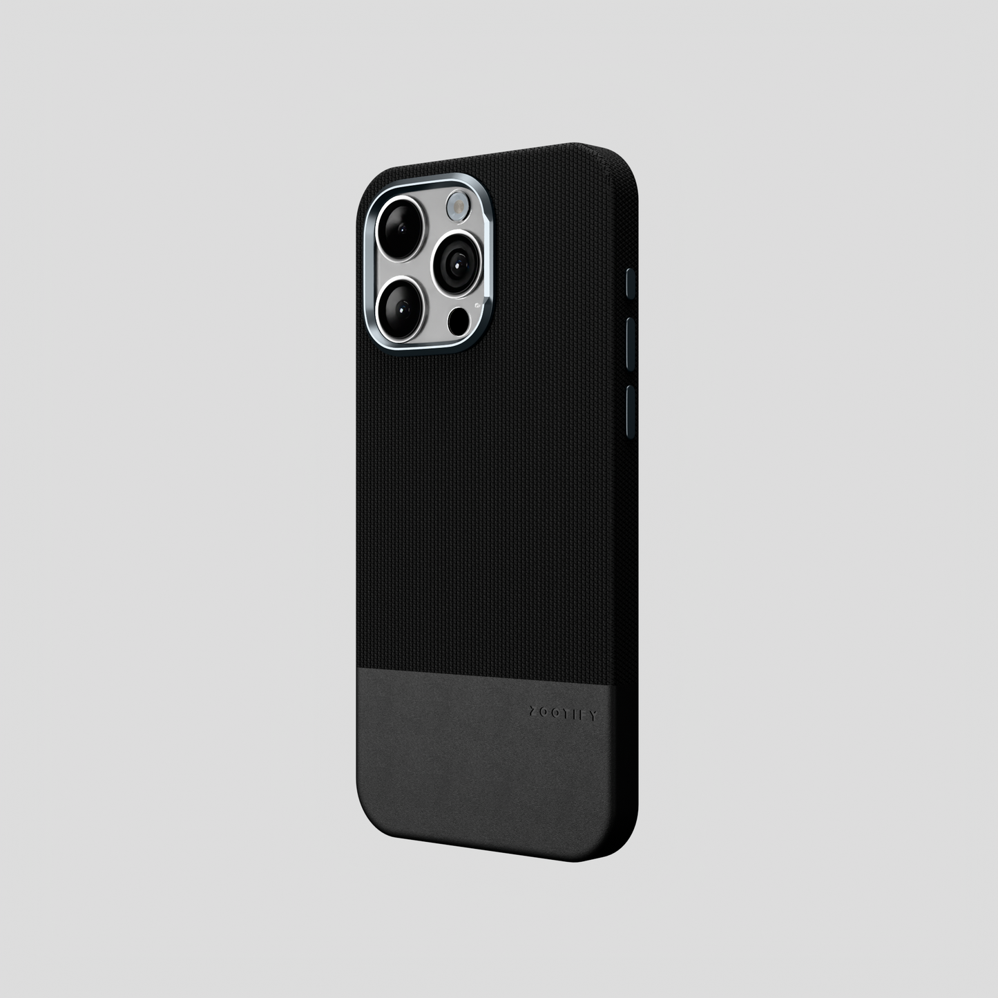 ForgeCraft – Black Vintage Leather Grip Case for iPhone 15 pro