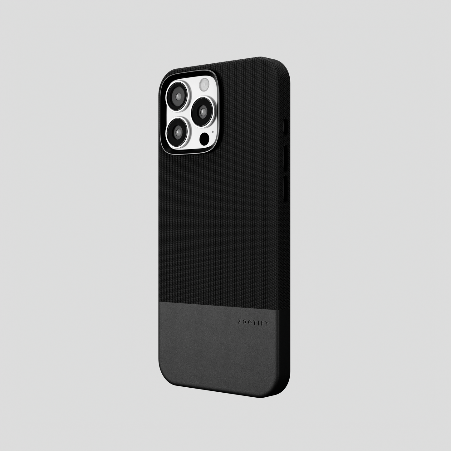 ForgeCraft – Black Vintage Leather Grip Case for iPhone 16 pro