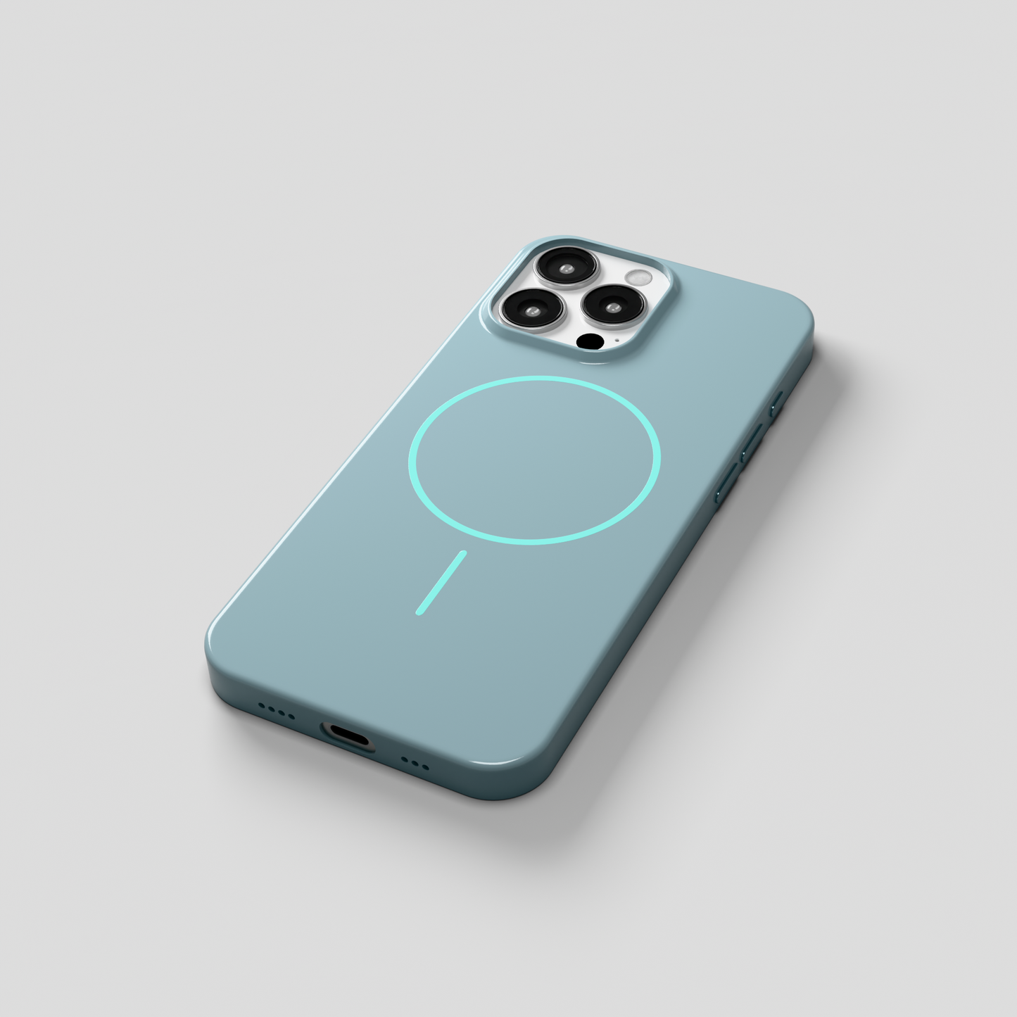 GlossCraft – Green Classic Glossy Magsafe Phone Case for iPhone 16 pro