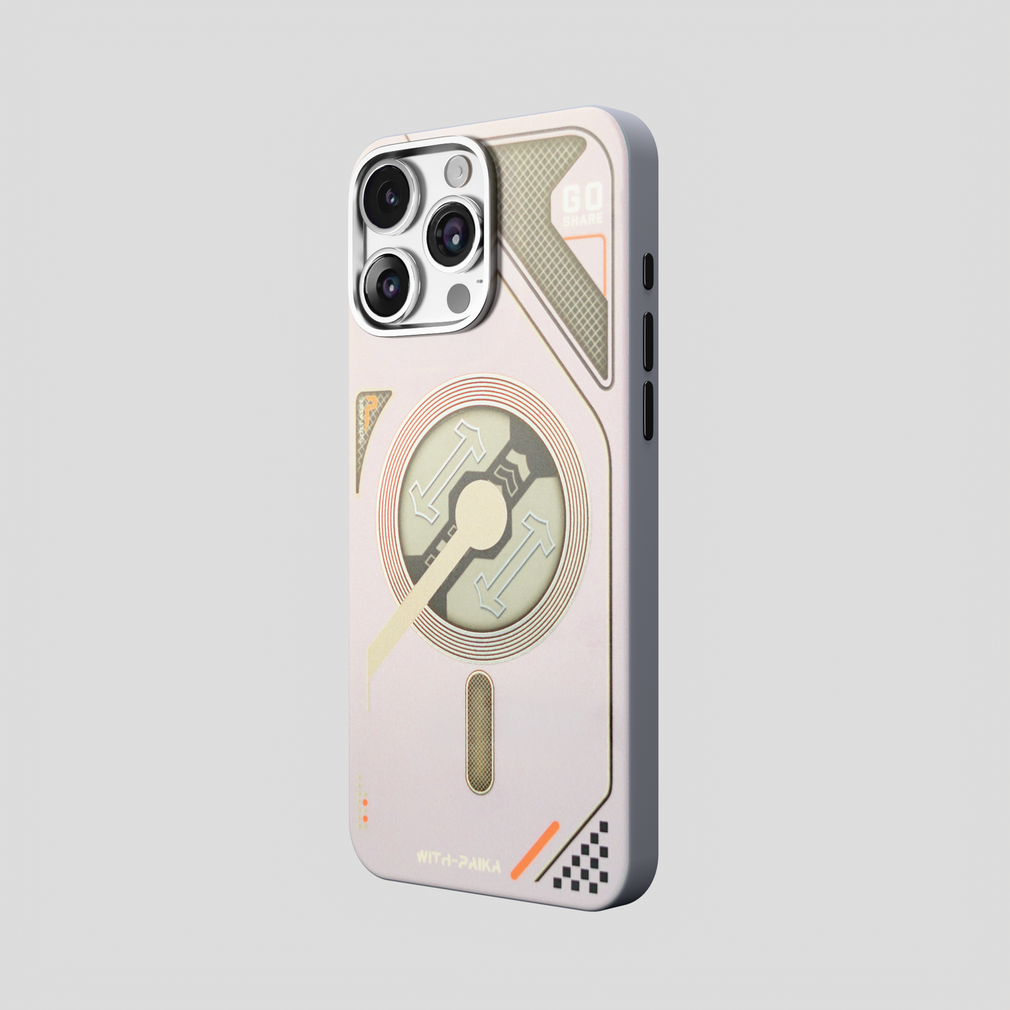 VectorEdge – Grey Modern Aesthetics Magsafe case for iPhone 16 pro max