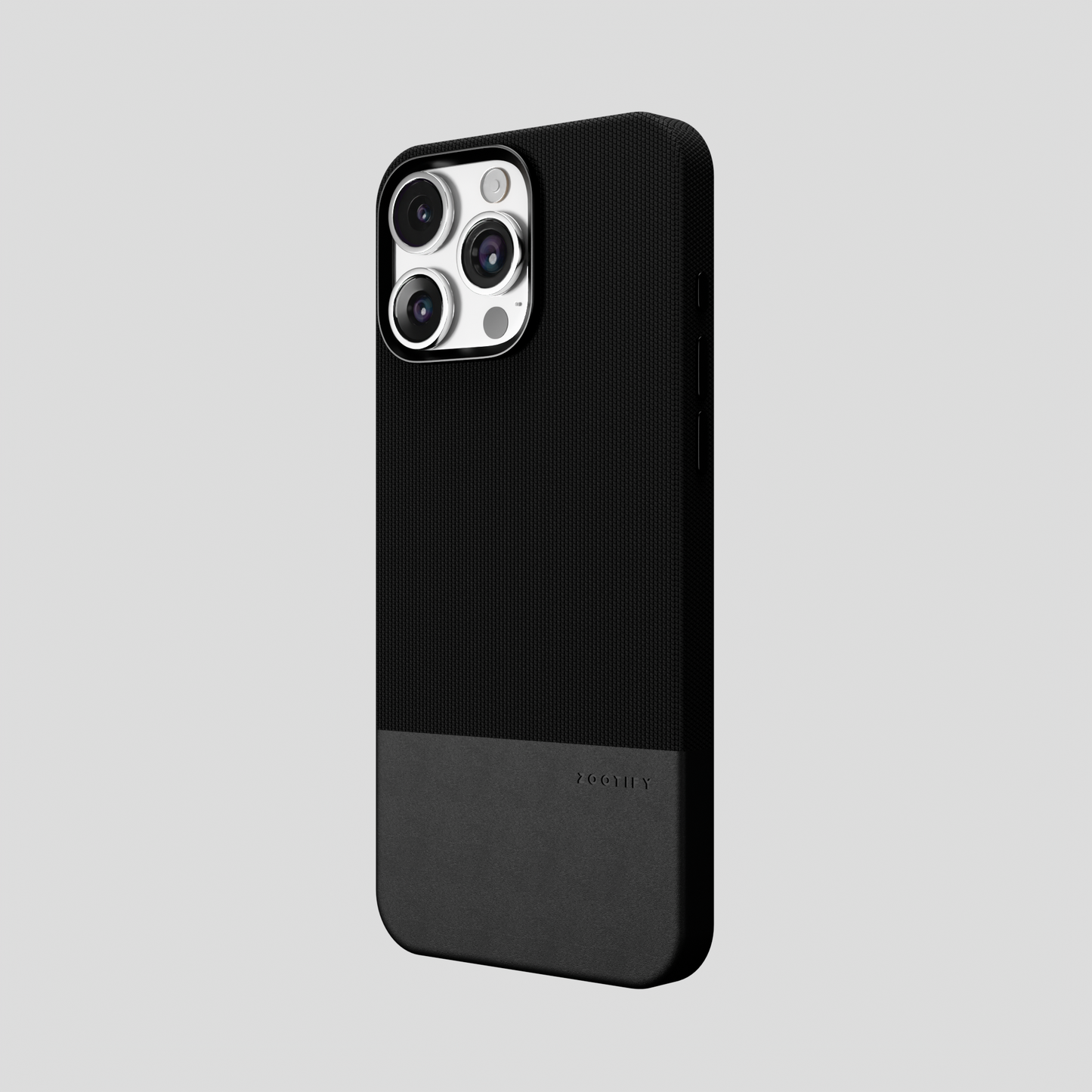 ForgeCraft – Black Vintage Leather Grip Case for iPhone 16 pro max