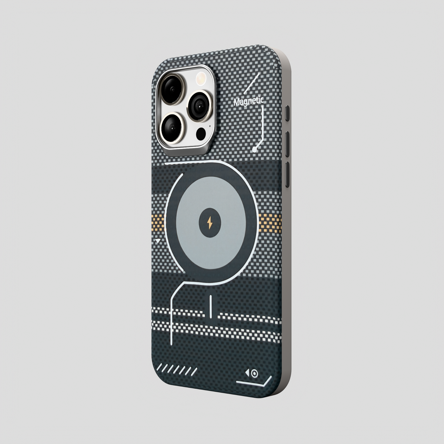 ArtiShell – Grey Detachable Layer Modular MagSafe Case for iPhone 15 pro max