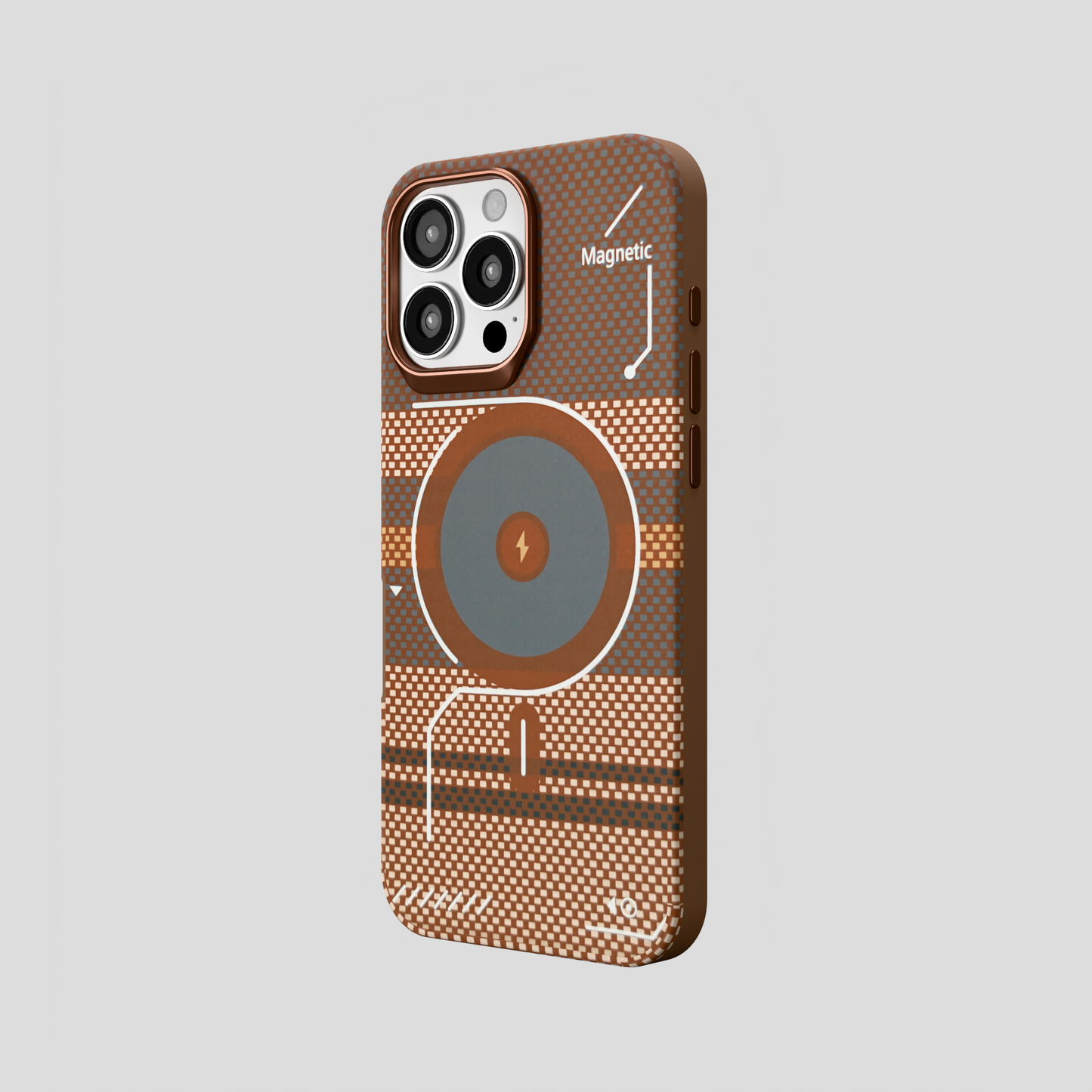 ArtiShell – Brown Detachable Layer Modular MagSafe Case for iPhone 16 pro