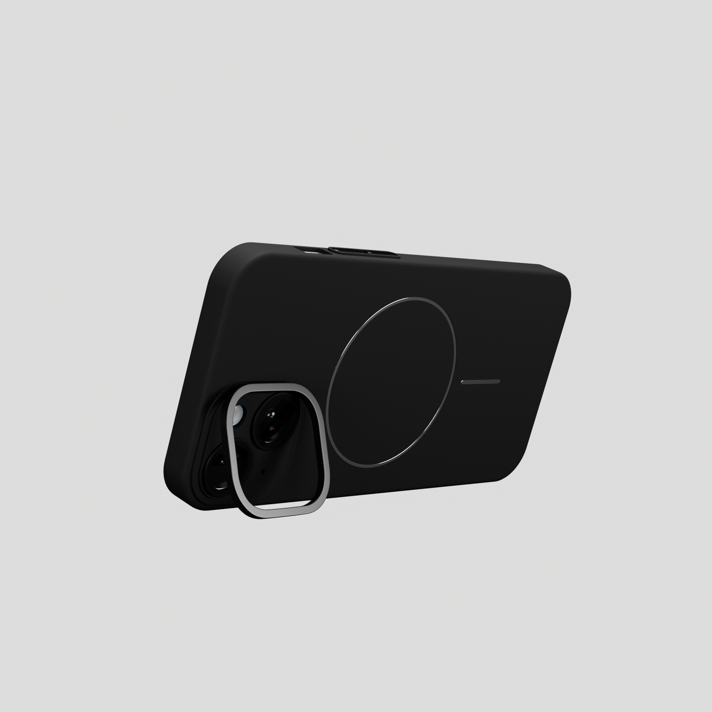 CamSafe – Minimal phone case with Kickstand & LensGuard for IPhone 15
