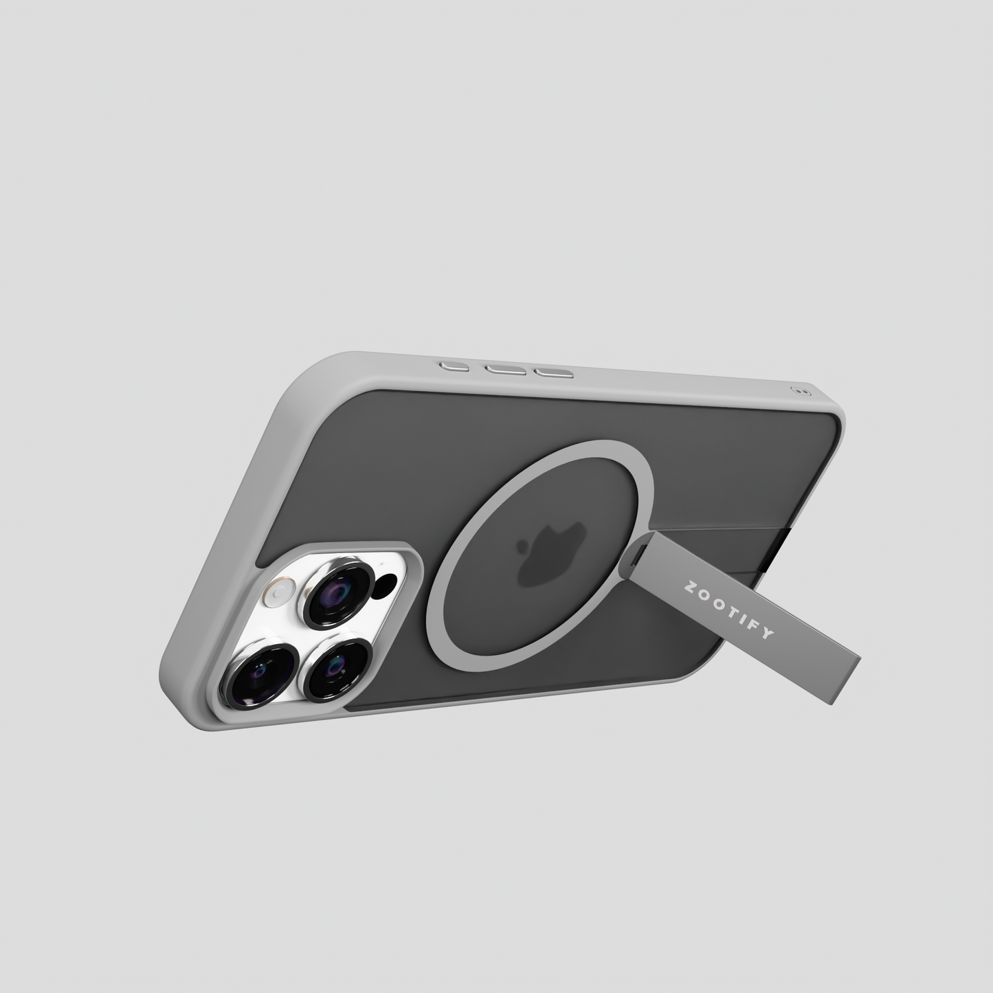 FroStand – Titanium Grey Matte MagSafe T-Stand Case for iPhone 16 pro max
