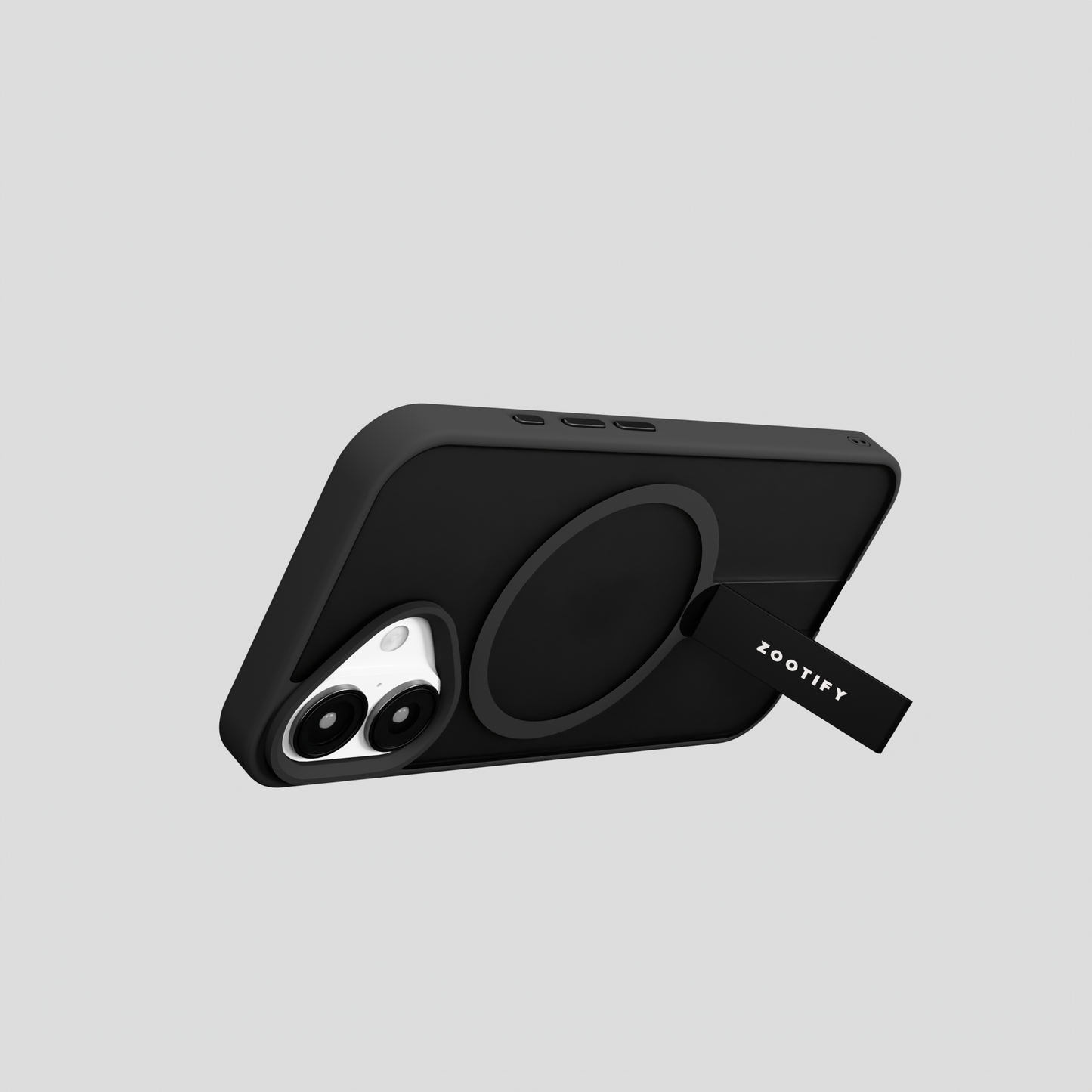 FroStand – Black Matte MagSafe T-Stand Case for iPhone 16