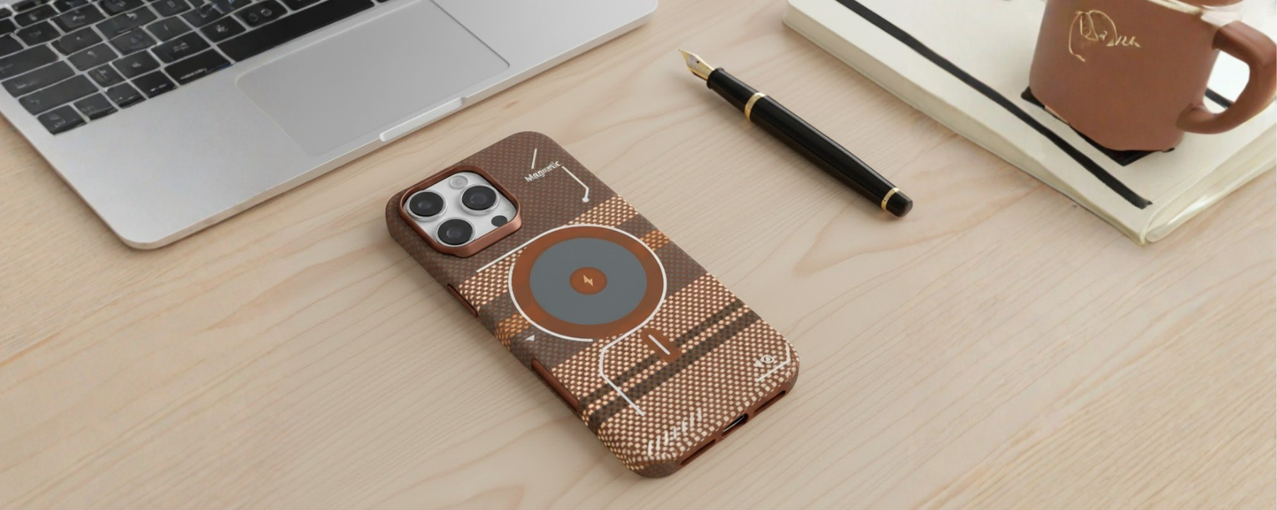 ArtiShell – Brown Detachable Layer Modular MagSafe Case for iPhone 16 pro banner 2