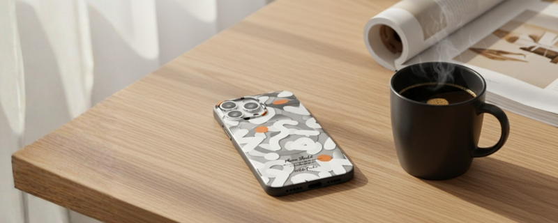 NeoWave – Unique Double-layer Print Frosted MagSafe Phone Cover for iPhone 15 pro max mobile banner 1
