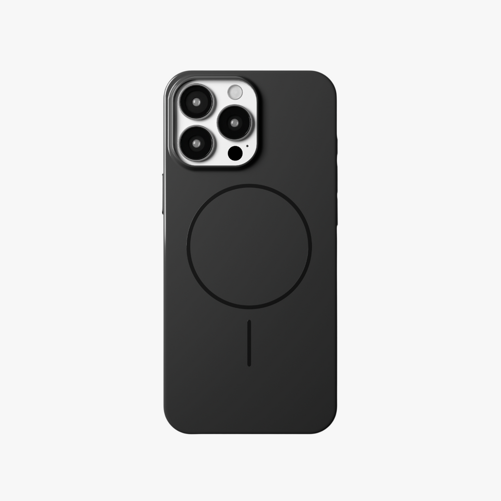 GlossCraft – Black Classic Glossy Magsafe Phone Case for iPhone 16 pro