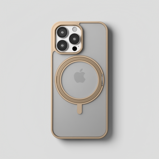 Orbit Grip –  Dessert 360° Tactile O-Stand Clear transparent Case for iPhone 16 pro