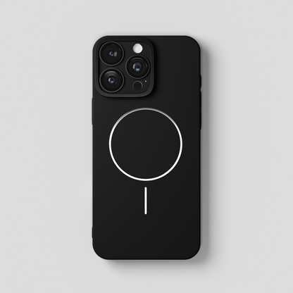 CamSafe – Black Minimal phone case with Kickstand & LensGuard for iPhone 16 pro max