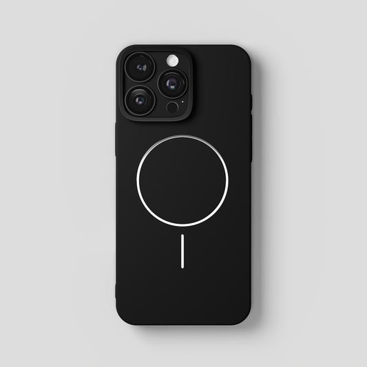CamSafe – Black Minimal phone case with Kickstand & LensGuard for iPhone 16 pro max