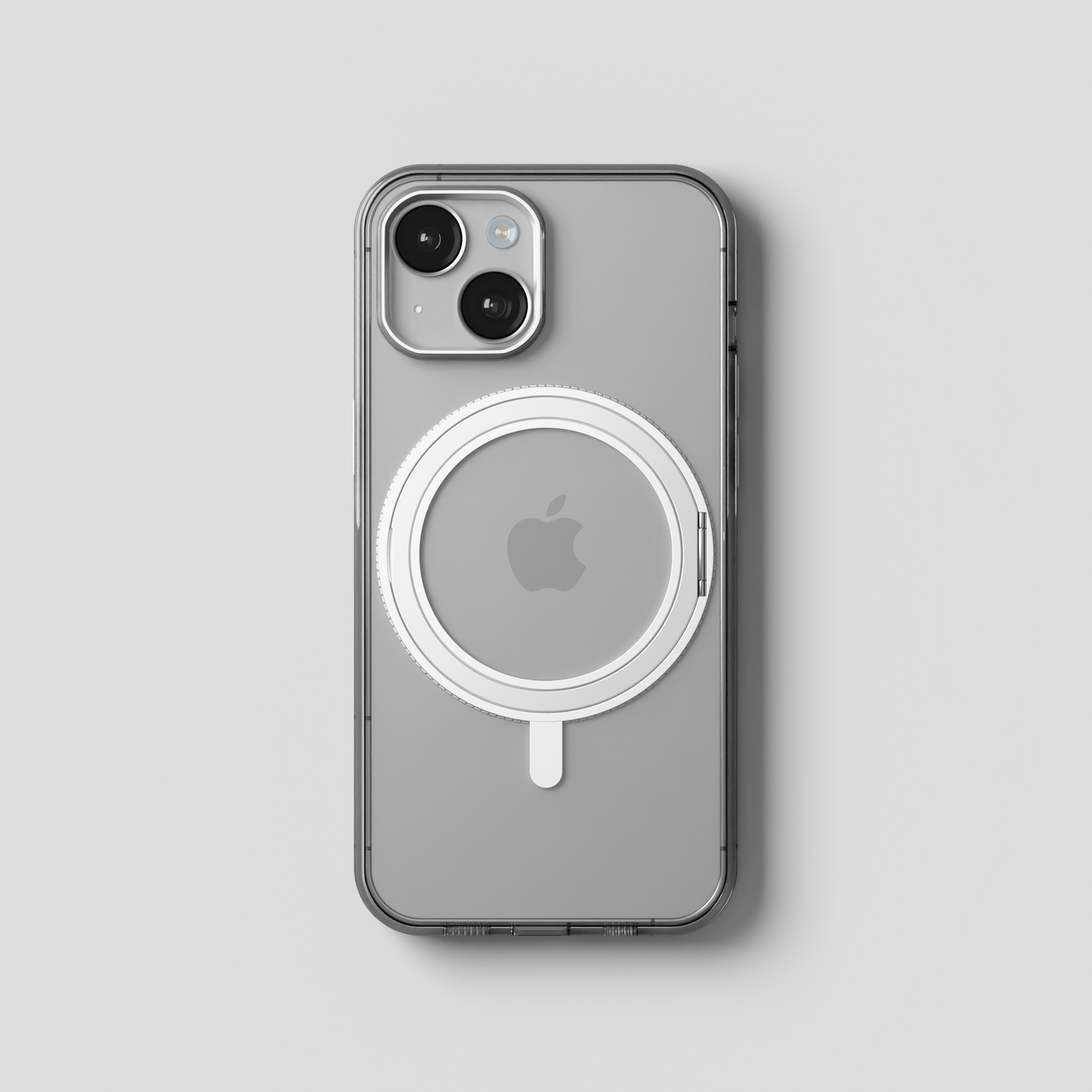 Orbit Grip – 360° Tactile O-Stand Clear transparent Case for iPhone 15