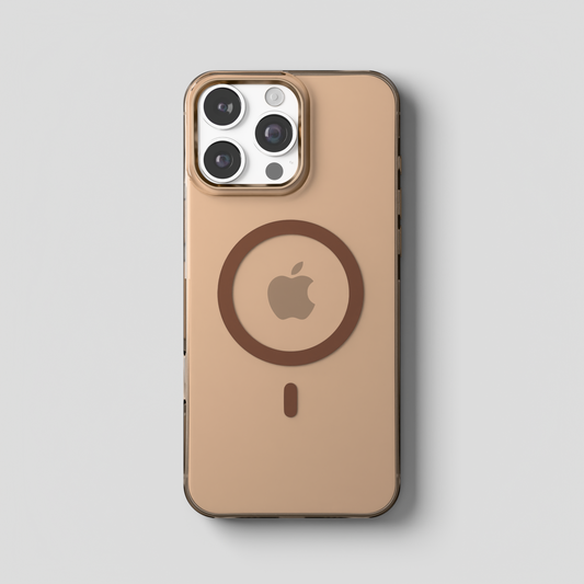 Crystal Flux – Desert Transparent Magnetic Case for iPhone 16 pro max
