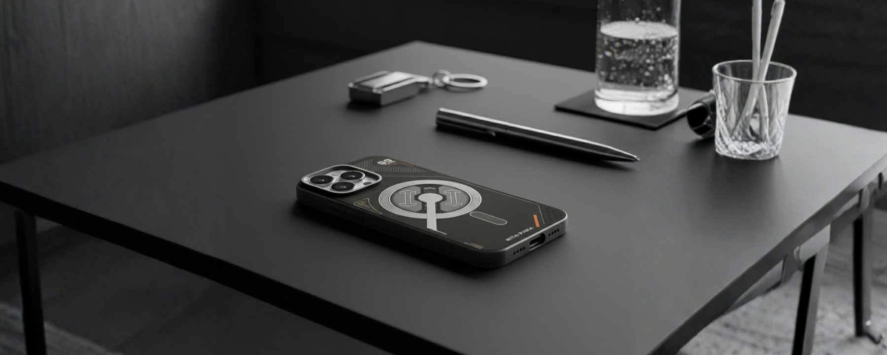 VectorEdge – Black Modern Aesthetics Magsafe case for iPhone 15 pro max banner 2