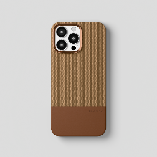 ForgeCraft – Dessert Vintage Leather Grip Case for iPhone 16 pro