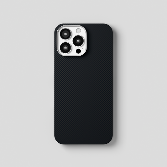 StealthForm – Black Kevlar Shield MagSafe Case for iPhone 16 pro