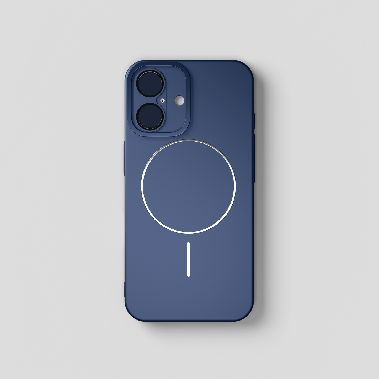 CamSafe –  Blue Minimal phone case with Kickstand & LensGuard for iPhone 16