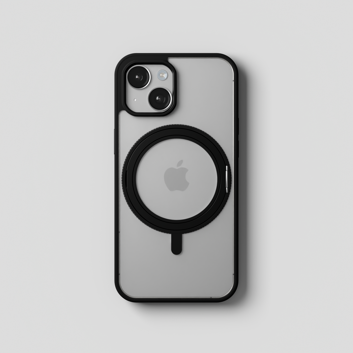 Orbit Grip – 360° Tactile O-Stand Clear transparent Case for iPhone 15