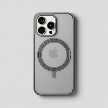 Orbit Grip – 360° Tactile O-Stand Clear transparent Case for iPhone 15 pro max