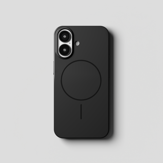 GlossCraft –  Black Classic Glossy Magsafe Phone Case for iPhone 16