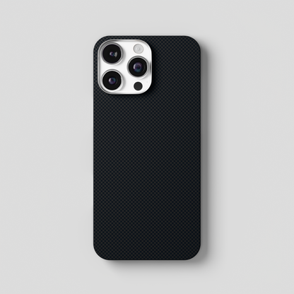 StealthForm – Black Kevlar Shield MagSafe Case for iPhone 16 pro max