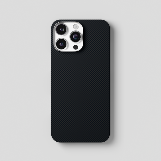 StealthForm – Black Kevlar Shield MagSafe Case for iPhone 16 pro max