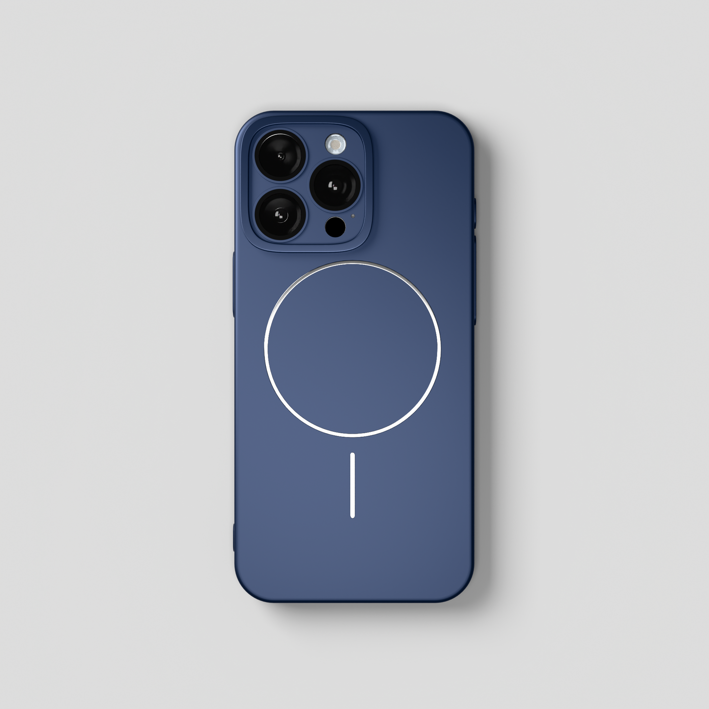 CamSafe –  Blue Minimal phone case with Kickstand & LensGuard for iPhone 15 pro