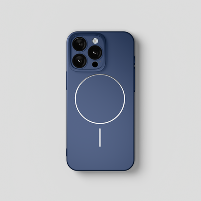 CamSafe –  Blue Minimal phone case with Kickstand & LensGuard for iPhone 15 pro