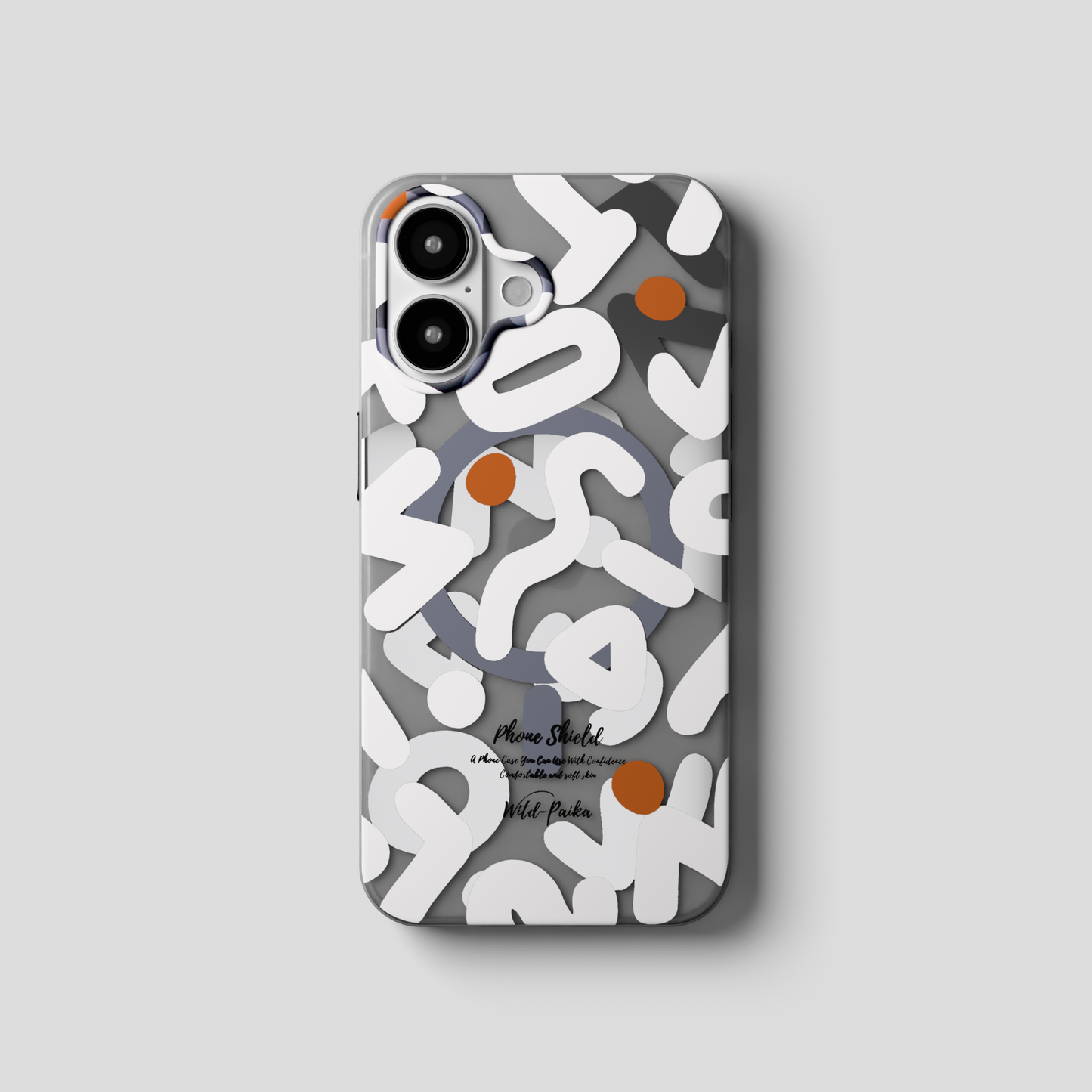 NeoWave – White  Unique Double layer 3D-Print Frosted MagSafe Case for iPhone 16