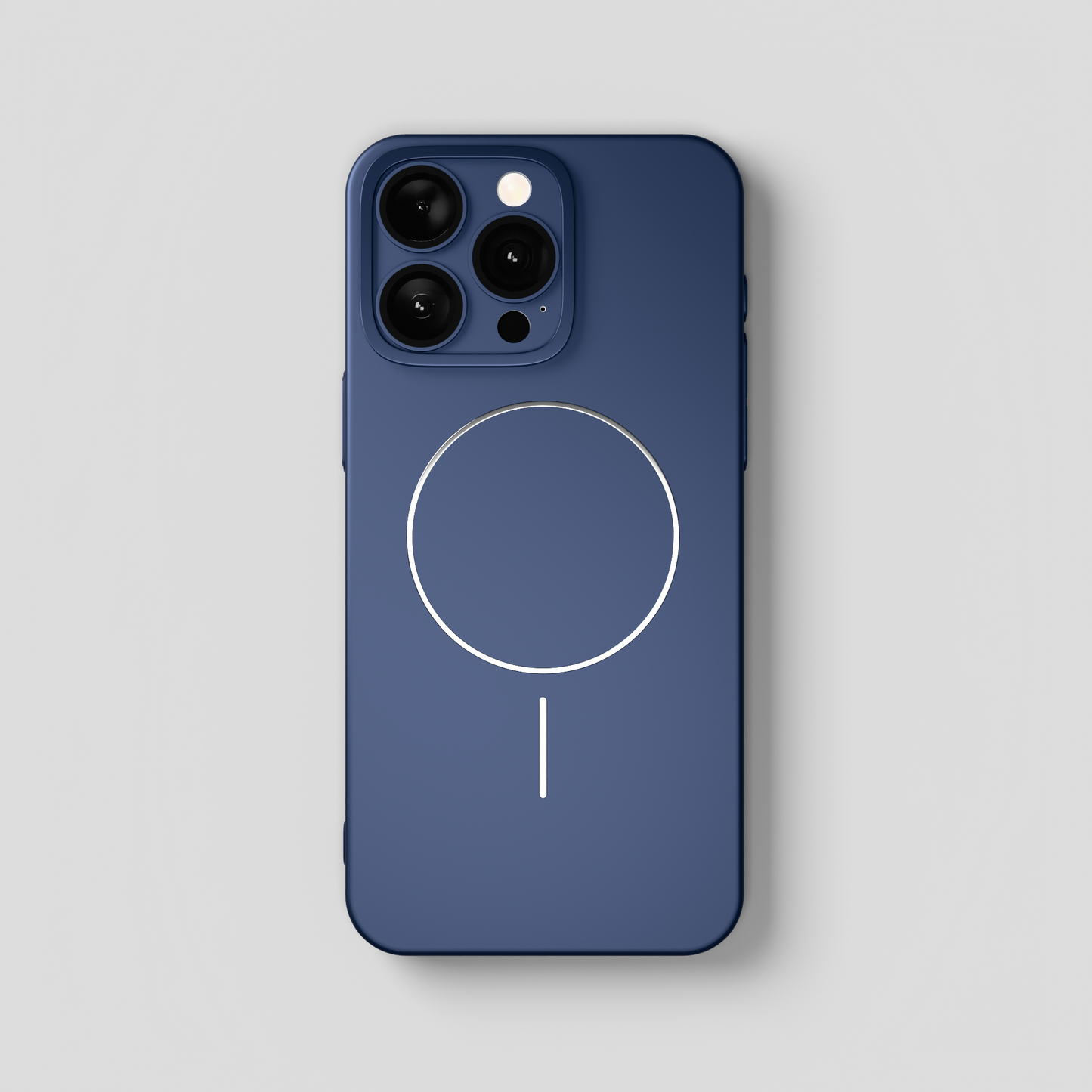 CamSafe – Blue Minimal phone case with Kickstand & LensGuard for iPhone 15 pro max