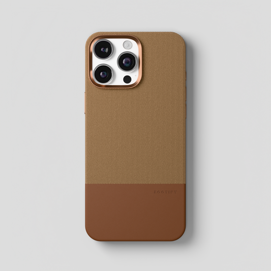 ForgeCraft – Dessert Vintage Leather Grip Case for iPhone 16 pro max