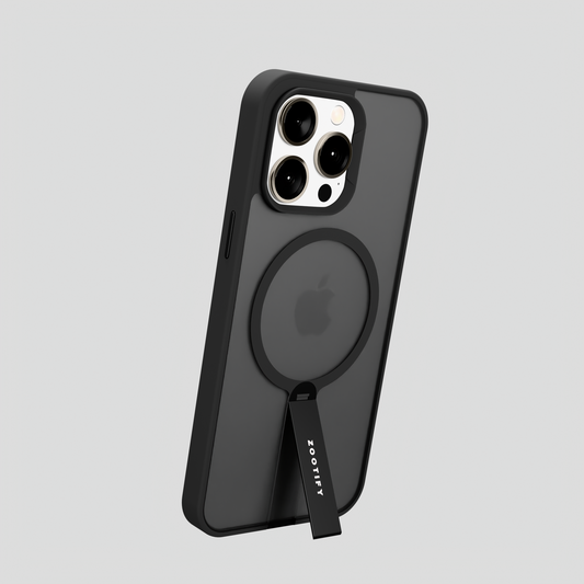 FroStand – Black Matte MagSafe T-Stand Case for iPhone 15 pro max
