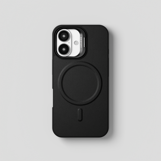 PrimoEdge – Black Luxe Leather Design Magsafe Case for iPhone 16
