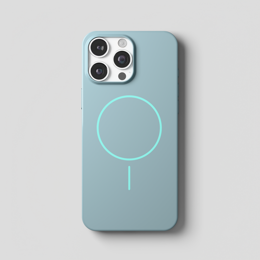 GlossCraft –  Blue Classic Glossy Magsafe Phone Case for iPhone 16 pro max