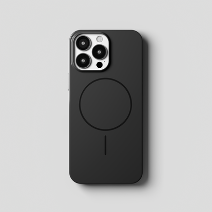 GlossCraft – Black Classic Glossy Magsafe Phone Case for iPhone 16 pro