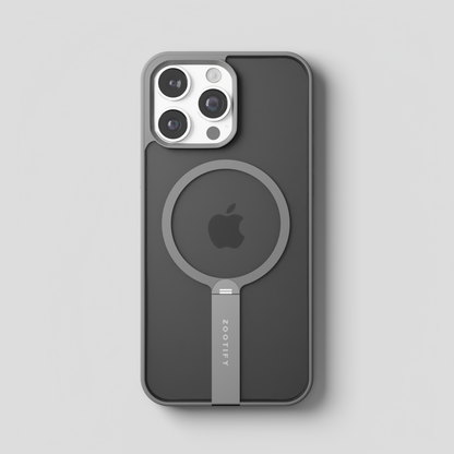FroStand –  Titanium Grey Matte MagSafe T-Stand Case for iPhone 16 pro max