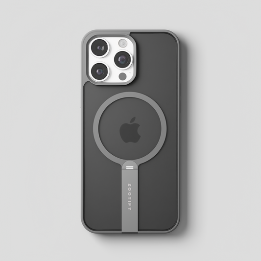 FroStand –  Titanium Grey Matte MagSafe T-Stand Case for iPhone 16 pro max
