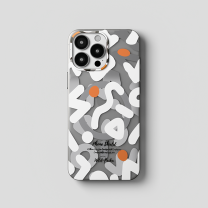 NeoWave –  White Unique Double layer 3D-Print Frosted MagSafe Case for iPhone 16 pro